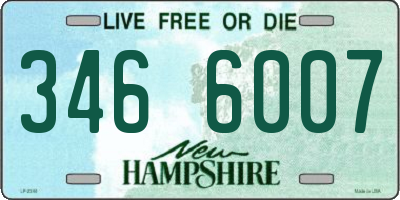 NH license plate 3466007