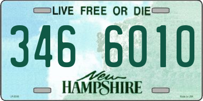 NH license plate 3466010