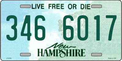 NH license plate 3466017