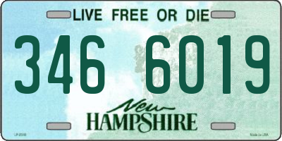 NH license plate 3466019