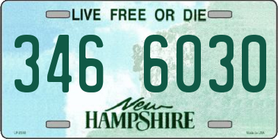 NH license plate 3466030