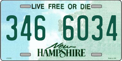 NH license plate 3466034