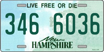NH license plate 3466036