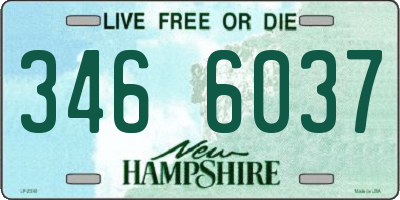 NH license plate 3466037