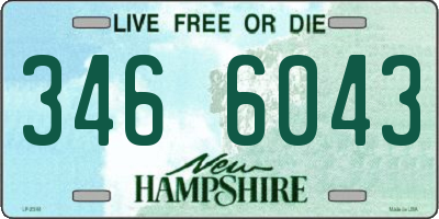 NH license plate 3466043
