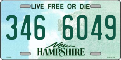 NH license plate 3466049