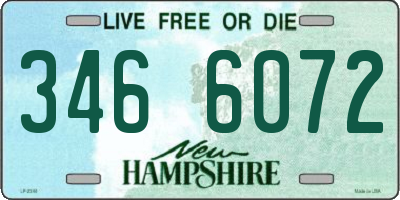 NH license plate 3466072