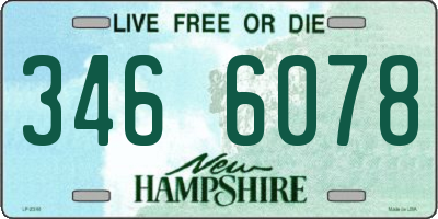 NH license plate 3466078