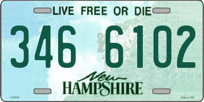NH license plate 3466102