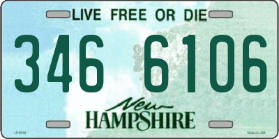 NH license plate 3466106