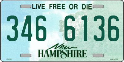 NH license plate 3466136