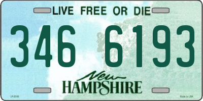 NH license plate 3466193
