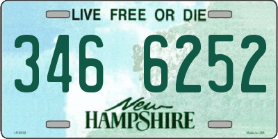 NH license plate 3466252