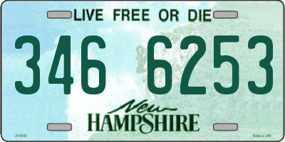 NH license plate 3466253