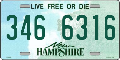 NH license plate 3466316