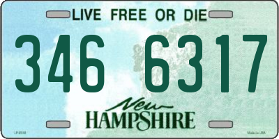 NH license plate 3466317