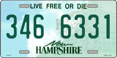 NH license plate 3466331