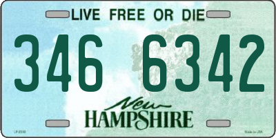 NH license plate 3466342