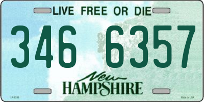NH license plate 3466357