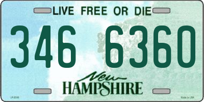 NH license plate 3466360