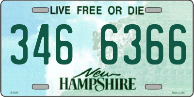NH license plate 3466366