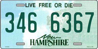 NH license plate 3466367