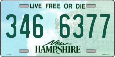 NH license plate 3466377