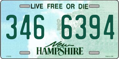 NH license plate 3466394