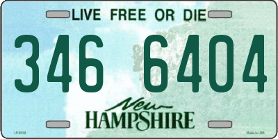 NH license plate 3466404