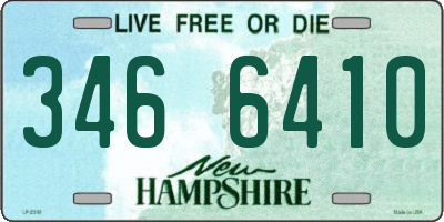 NH license plate 3466410