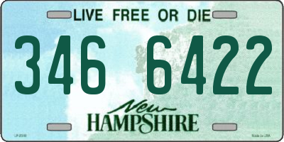 NH license plate 3466422