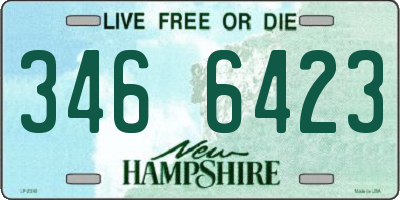 NH license plate 3466423
