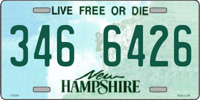 NH license plate 3466426