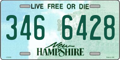 NH license plate 3466428