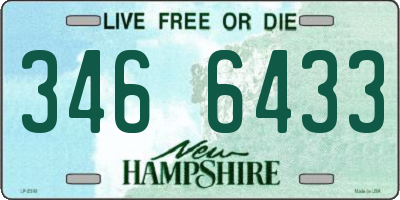 NH license plate 3466433