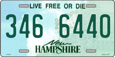 NH license plate 3466440