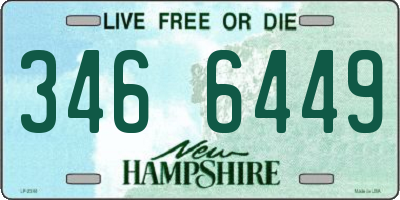 NH license plate 3466449