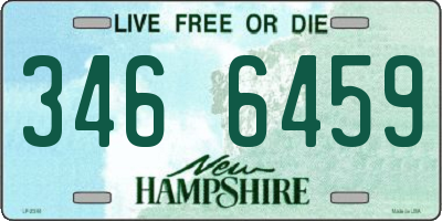 NH license plate 3466459