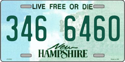NH license plate 3466460