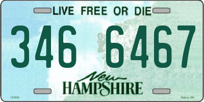 NH license plate 3466467