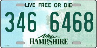 NH license plate 3466468