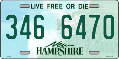 NH license plate 3466470