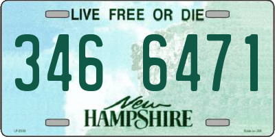 NH license plate 3466471