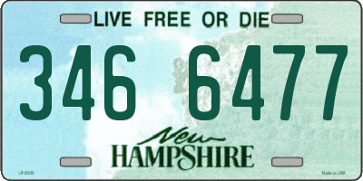 NH license plate 3466477