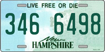 NH license plate 3466498