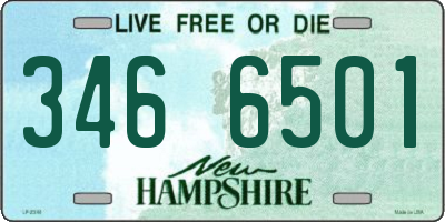NH license plate 3466501