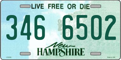 NH license plate 3466502