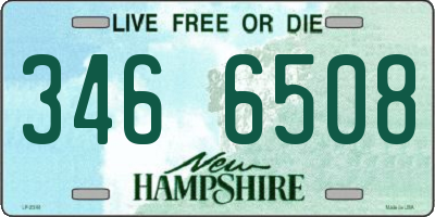 NH license plate 3466508