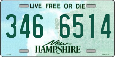 NH license plate 3466514
