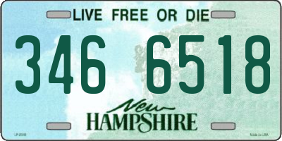 NH license plate 3466518